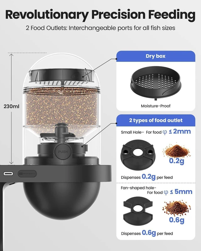 Alt view image 2 of 7 - WiFi Auto Food Dispenser with Camera Automatic Fish Feeder for Aquarium