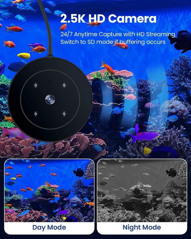 Alt view image 4 of 7 - WiFi Auto Food Dispenser with Camera Automatic Fish Feeder for Aquarium