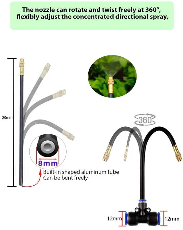 Alt view image 5 of 7 - 360° Adjustable Drip Irrigation Sprinkler Kit for Garden