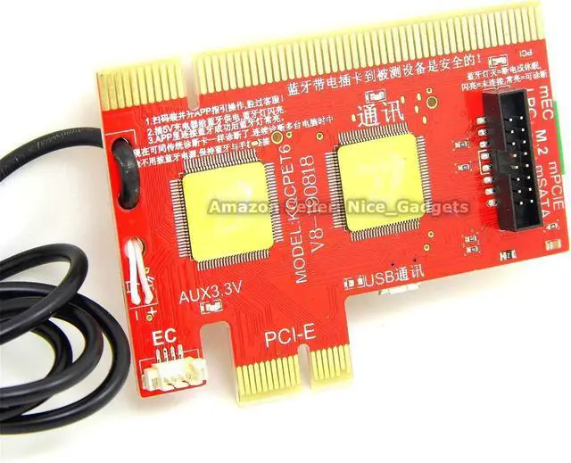 Alt view image 3 of 7 - New V8 PCIe USB Post Test Card Motherboard Diagnostic Tester Kit Unique USB Diagnosis for PC Laptop Server All in One Mini PC Mac Android Phone Tablet Computer Analyzer Multi Ports Support