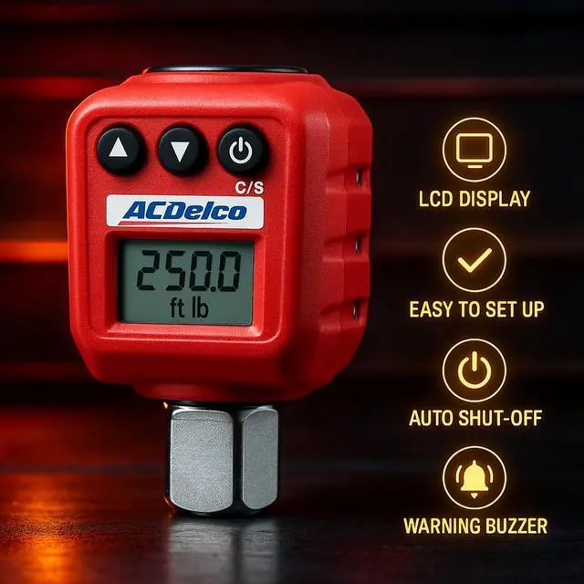 Alt view image 3 of 7 - 1/2 Digital Torque Adapter (25 to 250 ft-lbs) with Audible, LED Alert ARM602-4A