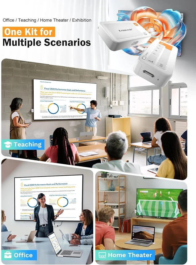 Alt view image 6 of 7 - Wireless USB-C Transmitter & HDMI Receiver Kit - Plug and Play, 5G 1080P@60Hz, 50M/164FT Low Latency Extender for USB-C DP Alt Mode Devices to Monitor, Projector, TV