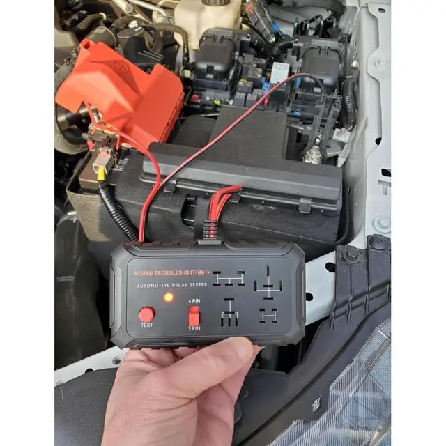 Alt view image 5 of 6 - Automotive Relay Tester - 4 & 5 Pin 12V Auto Diagnostic Tool, Small Handheld DIY Car Tester with Battery Clips, Relay Testing Kit, Electrical Systems Tool | Patented