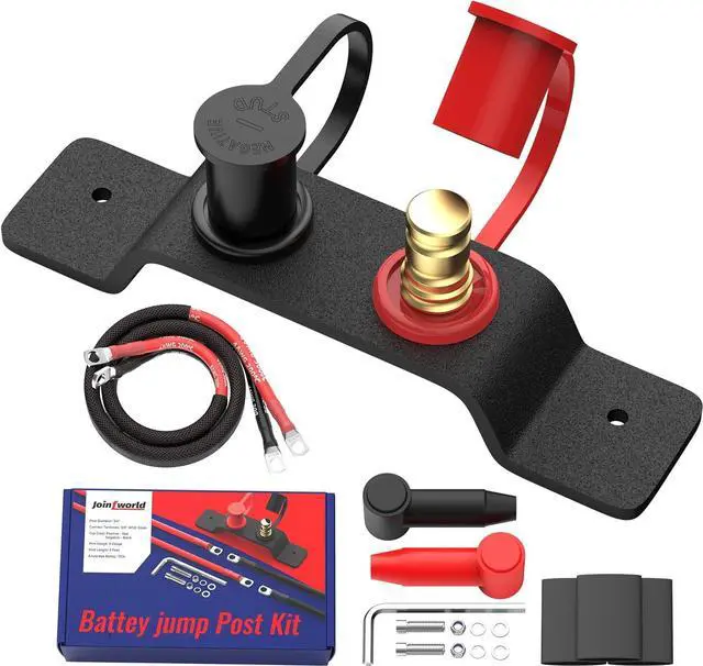 Main image of Remote Battery Terminals Heavy Duty Battery Relocation Kit with Bracket Cable Battery Remote Terminal Jumper Post for Car Can-Am X3 UTV ATV