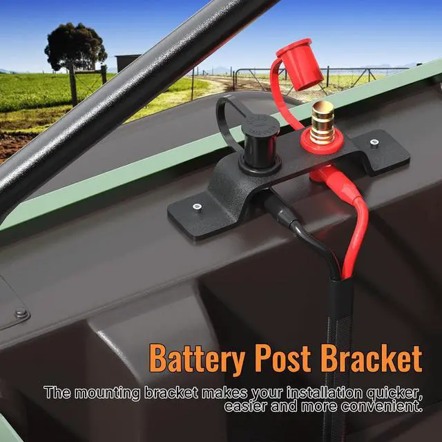 Alt view image 3 of 6 - Remote Battery Terminals Heavy Duty Battery Relocation Kit with Bracket Cable Battery Remote Terminal Jumper Post for Car Can-Am X3 UTV ATV