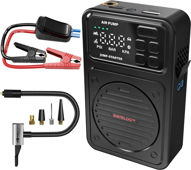 Main image of 3000A Portable Car Jump Starter with Air Compressor