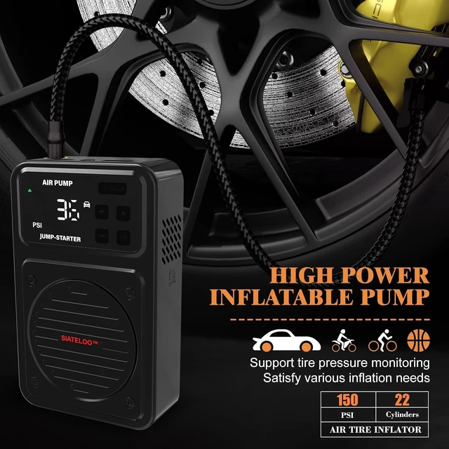 Alt view image 3 of 6 - 3000A Portable Car Jump Starter with Air Compressor