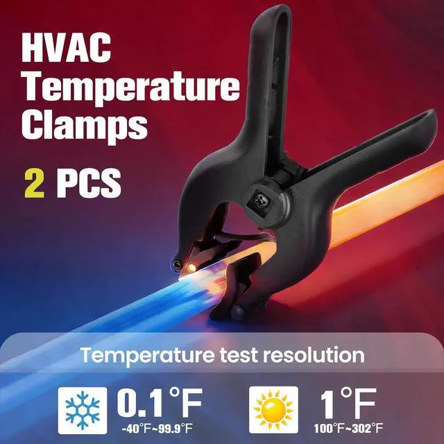 Alt view image 5 of 7 - Digital Manifold Gauges HVAC, R454B R134A R410A R32 AC Gauge Set
