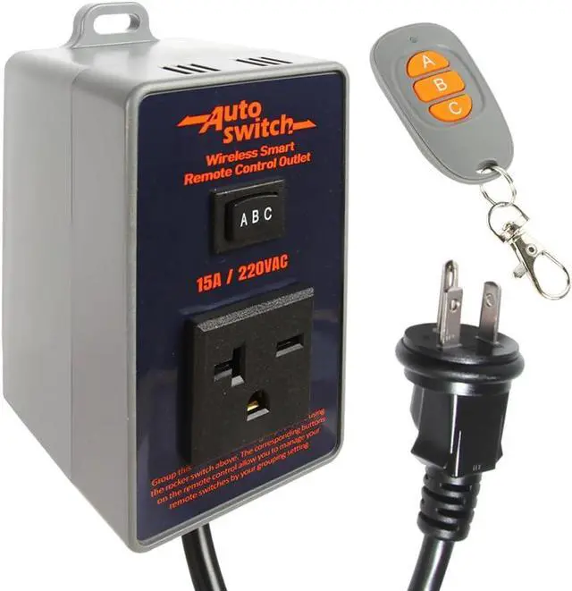 Main image of Remote Control Wireless Electrical Outlet Switch, 433M Transmitter 220V Plug (Battery Included), PTA022