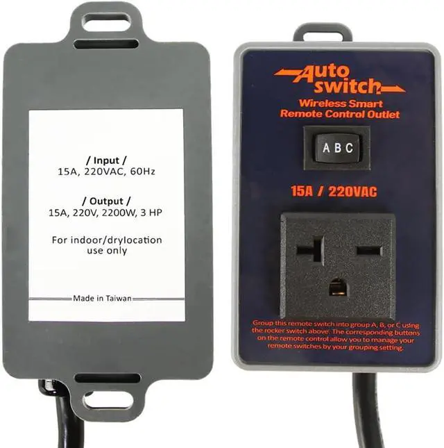 Alt view image 3 of 6 - Remote Control Wireless Electrical Outlet Switch, 433M Transmitter 220V Plug (Battery Included), PTA022