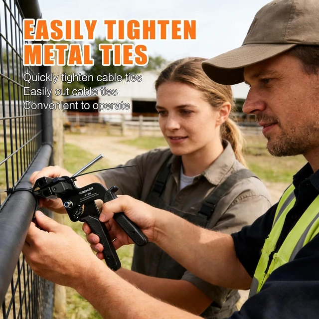 Alt view image 3 of 7 - Stainless Steel Cable Tie Gun KitWith 300pcs Uv Resistant Black Metal Zip Ties Heavy Duty Outdoor (150 Each of 8 12 Inch) Adjustable Fastening Cutting Tie Tool Setsfor Chainlink FenceExhaust Wrap