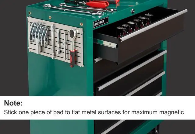 Alt view image 7 of 7 - Magnetic Tool Holder & Pad, Mechanic Tool Tray, Magnetic Parts Mat, Automotive Organizer for Screws, Bolts, Wrench and Socket, Super Strong Magnets Stay Vertical, Horizontal and Upside Down (Set of 3)