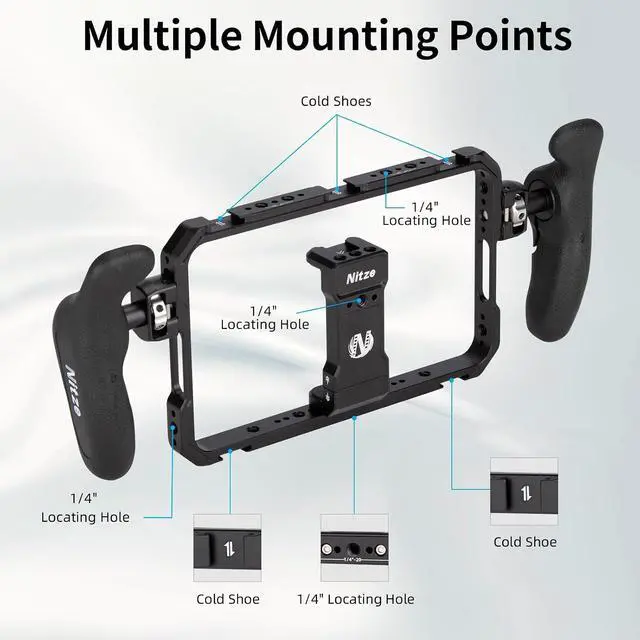 Alt view image 3 of 7 - Smartphone Cage Universal Phone Video Rig - T-MP01B