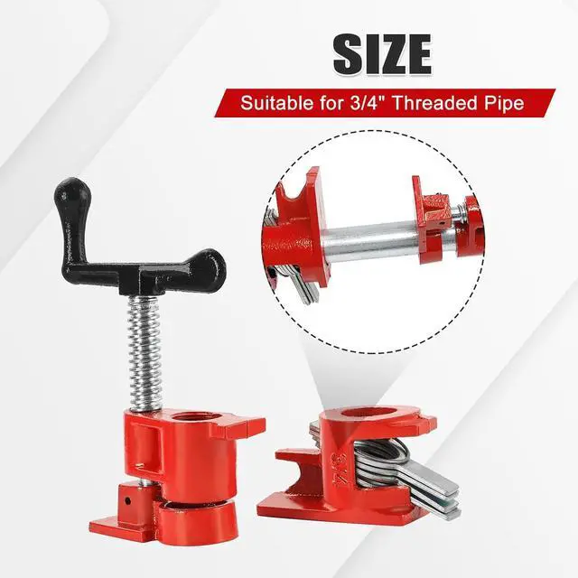 Alt view image 2 of 6 - 3/4" Wood Gluing Pipe Clamp Set