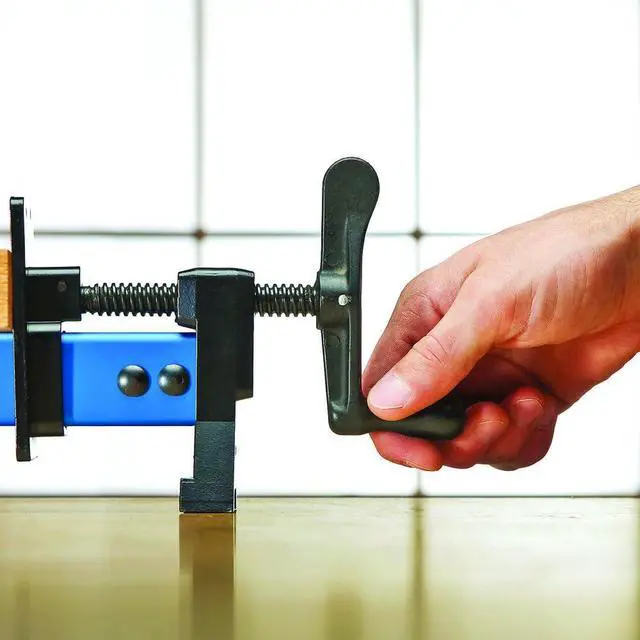 Alt view image 3 of 4 - Sure-Foot 36 Bar Clamps for Woodworking - Lightweight Aluminum Bar Clamp for General Use - Built-In Clamp Hook Locks, Fits up to 3/4 Material, Stable Grip & Wide Foot