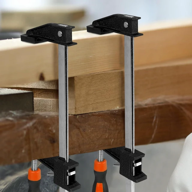 Alt view image 6 of 7 - 18 Inch Bar Clamps, 4-Pack Heavy Duty 600 Lbs Force, 2.5 Inch Throat Depth, Quick Release for Woodworking