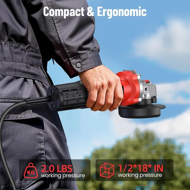 Alt view image 3 of 7 - 10 Amp 4-1/2" Angle Grinder, 1200W Power Grinder