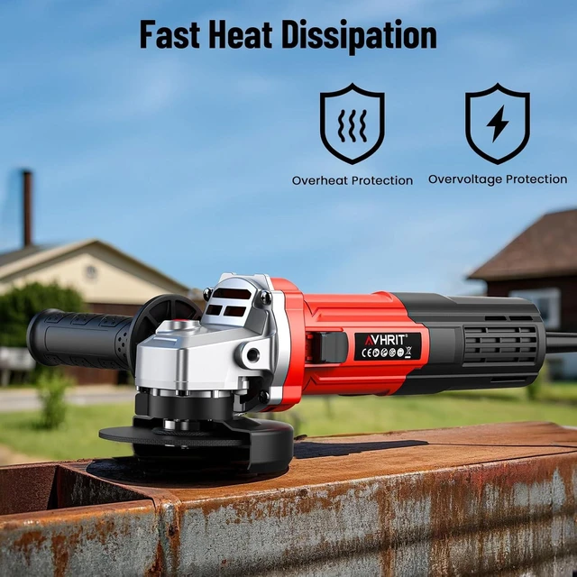 Alt view image 4 of 7 - 10 Amp 4-1/2" Angle Grinder, 1200W Power Grinder