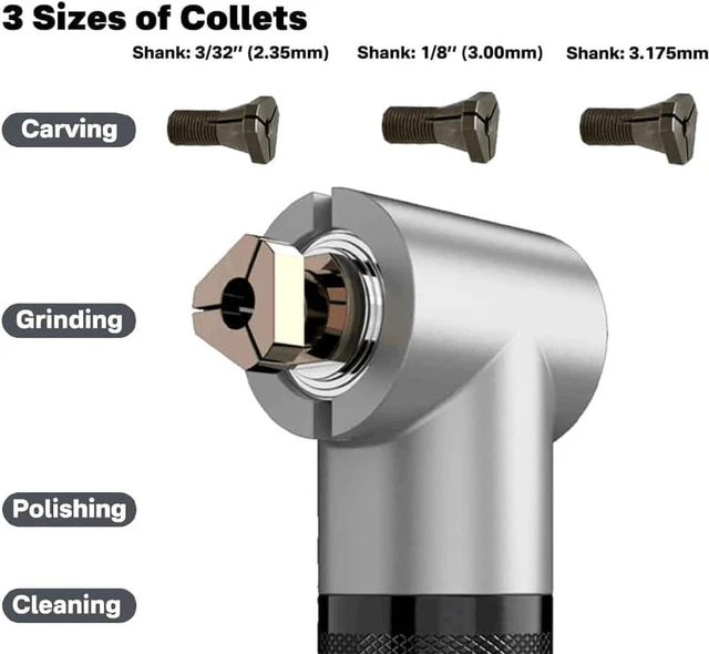 Alt view image 2 of 7 - 350W Electric Die Grinder Sander Polisher Grinding Tool for Contour Grinding, Cutting, Engraving, Polishing, Milling, 6 Variable Speed, 15,000 RPM