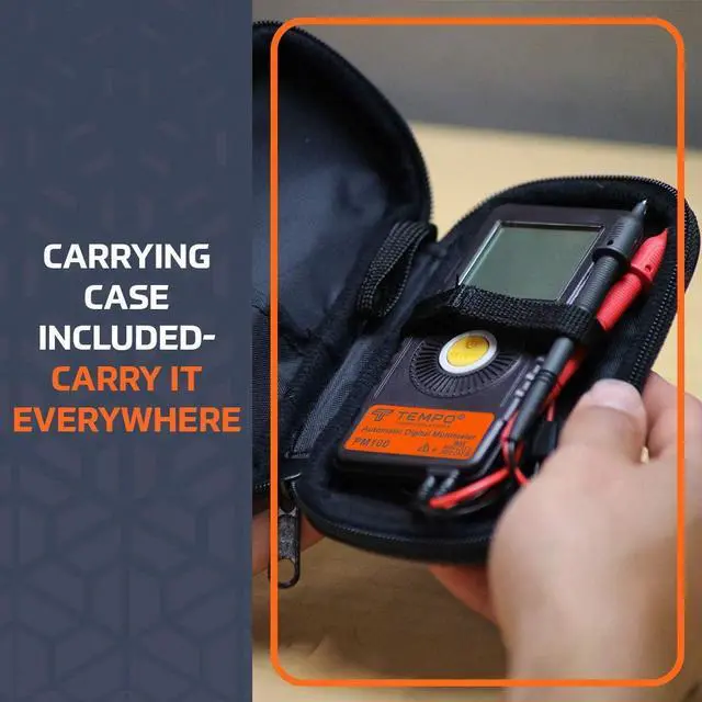 Alt view image 5 of 7 - Communications PM100 Ultra Portable Pocket Multimeter | Auto Ranging, 6000 Count | Measure AC DC Voltage, AC DC Current, Resistance, Continuity, Capacitance, Electric Field, Frequency