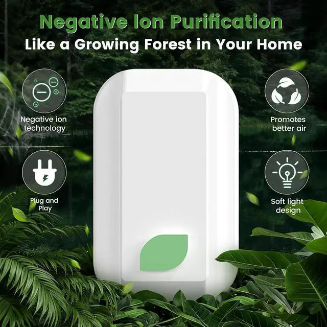 Alt view image 2 of 7 - Plug In Air Ionizers-6Pack,Negative Ion Air Purifier,Portable Ionic Air Purifier for Smoke, Pets Smell Quiet Mini Air Freshener for Home, Bedroom, Office,Living Room (6)