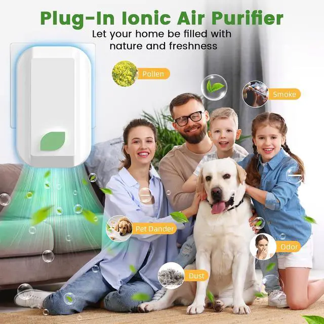 Alt view image 3 of 7 - Plug In Air Ionizers-6Pack,Negative Ion Air Purifier,Portable Ionic Air Purifier for Smoke, Pets Smell Quiet Mini Air Freshener for Home, Bedroom, Office,Living Room (6)