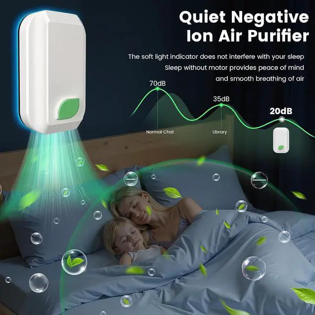 Alt view image 5 of 7 - Plug In Air Ionizers-6Pack,Negative Ion Air Purifier,Portable Ionic Air Purifier for Smoke, Pets Smell Quiet Mini Air Freshener for Home, Bedroom, Office,Living Room (6)