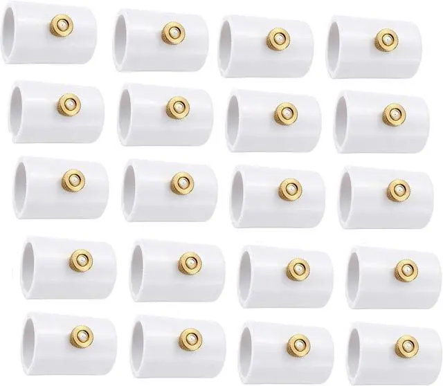 Main image of 20 Packs 1/2" PVC Misting Nozzles Coupling with Brass Mist Nozzle | Replacement Head for Outdoor Misting Cooling System, Atomizing Misting Sprayer with Steel Atomizing Nozzle 0.016" Orifice