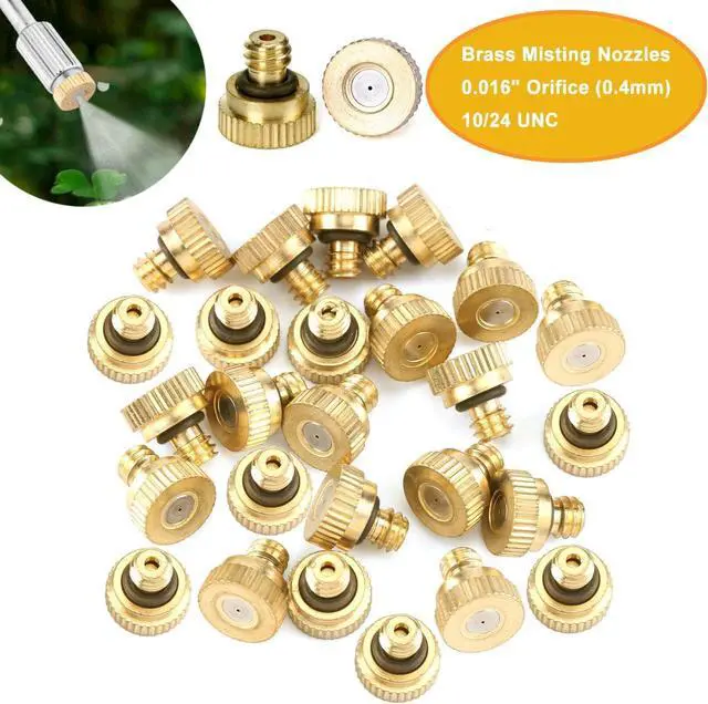 Alt view image 4 of 7 - 40 Pcs 5.9" Flexible Mister Nozzle Extension Set Brass Mist Nozzle Mist Rod Including 20 Packs Brass Mist Nozzles&20 Packs Mist Rod Bendable Extended Pole 10/24 UNC,Misting System Nozzle Extension