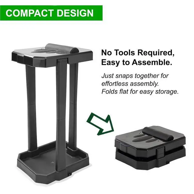 Alt view image 2 of 7 - Collapsible Trash Bag Holder with Reinforced Legs and Bonus Inner Storage Compartment, Portable Trash Can, Outdoor Waste Bin with 20 Bags Included for Camping, RV, Picnic, and Home Use