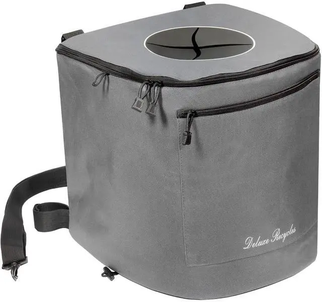Main image of Portable Trash Can for Boating and Camping - Durable and Collapsible with Inner Bin - Kayak, Fishing, Beach, Hiking and Camping Essentials, Boat Accessories 8 Gallon Trash Can (Grey)