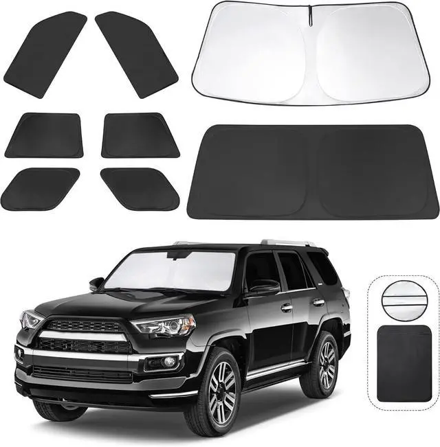Main image of Window Shades for Toyota 4Runner 2010-2024 Accessories Car Side Full Windows Rear Triangular Windshield Sun Shade Sun UV Rays & Privacy Protection for Camping,Napping,and Relaxing 8PCS