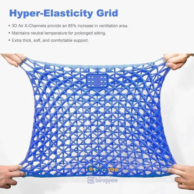 Alt view image 4 of 7 - Gel Seat Cushion 1.8 Inch Thick Seating Pad Orthopedic Chair Cushions for Pressure Relief Gel Pads for Office Chair, Car, Home, Wheelchair, Kayak Cushion, Stadium Cushion