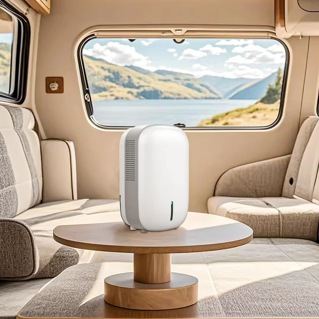 Alt view image 5 of 7 - Mini Dehumidifier for Small Spaces, Quiet with Auto Shut-Off & Power-Off Memory, for Bathroom, Basement & RV
