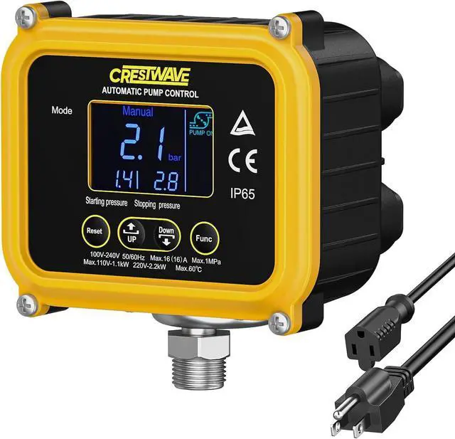 Main image of Smart Adjustable Pressure Switch for Well Pump with Dry-Run Protection