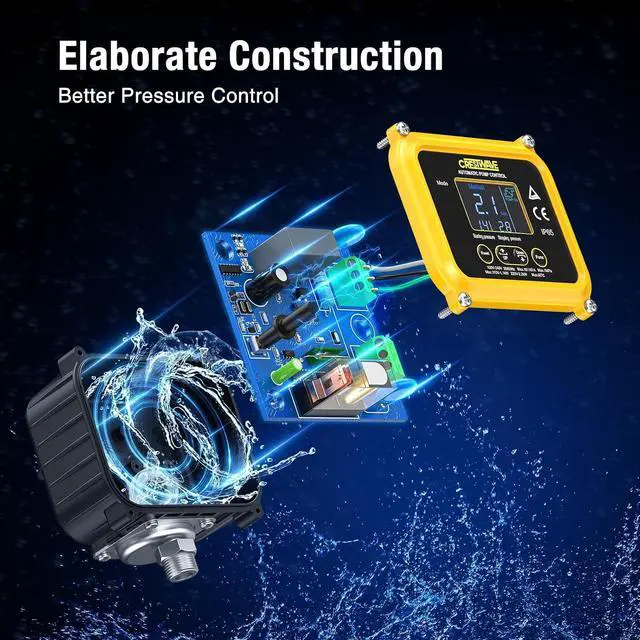 Alt view image 3 of 7 - Smart Adjustable Pressure Switch for Well Pump with Dry-Run Protection