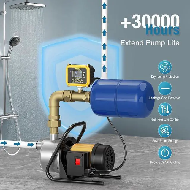Alt view image 4 of 7 - Smart Adjustable Pressure Switch for Well Pump with Dry-Run Protection