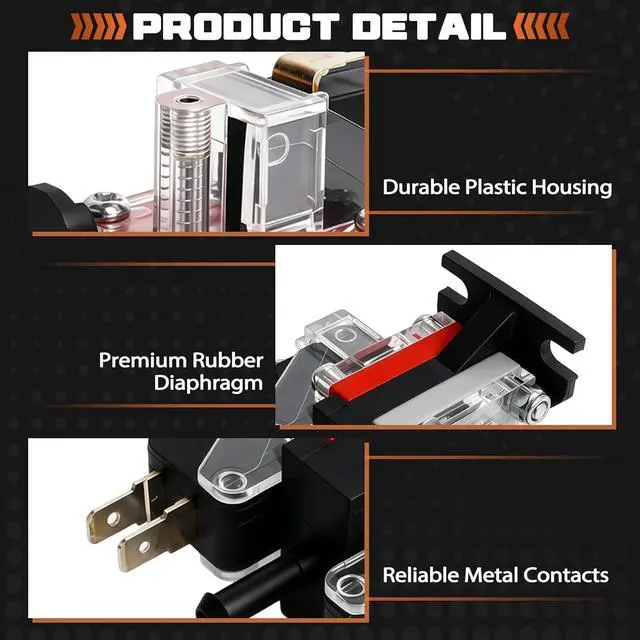 Alt view image 4 of 6 - 11-0504-01 Pressure Switch for Pressure Monitoring Fit for Scotsman Ice Machine CU50 DCE33 NU130 SCCG30 SCCG50 SCCP30 SCCP50 SCN60 Replace for 11050401