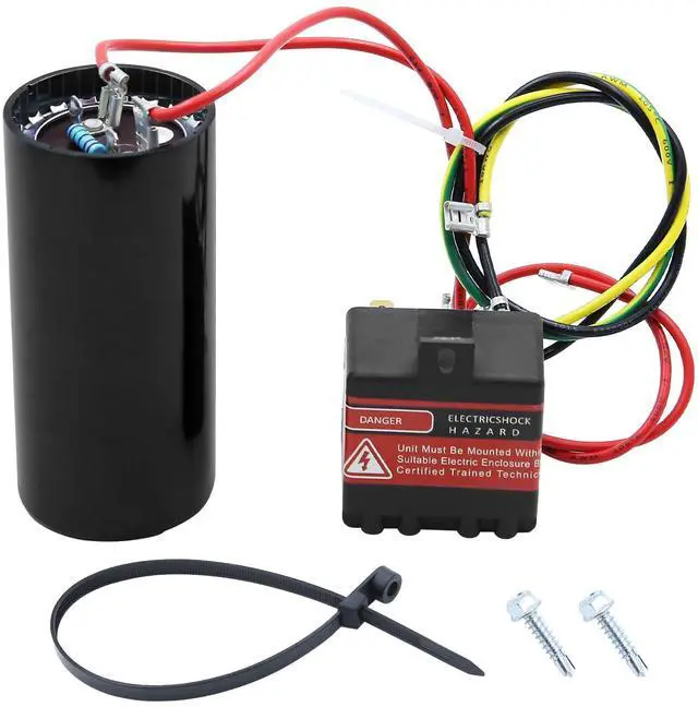 Main image of CSR-U2 Hard Start Capacitor Kit for HVAC Systems, Compatible with 3.55 Ton AC Compressors, 189227 µF, 208240VAC, 50/60Hz