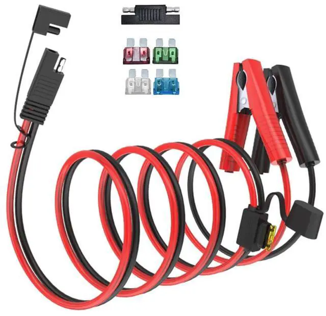 Main image of SAE to Alligator Clip Cable 10AWG 20FT for Battery Charging
