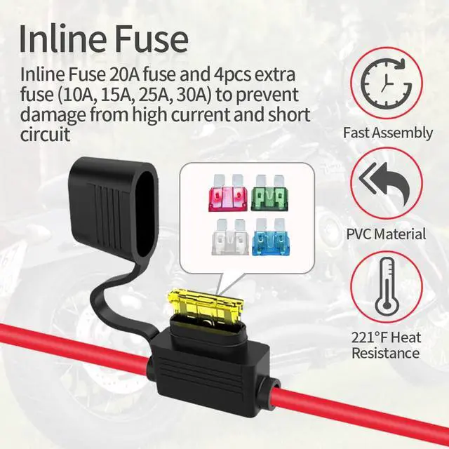 Alt view image 5 of 7 - SAE to Alligator Clip Cable 10AWG 20FT for Battery Charging