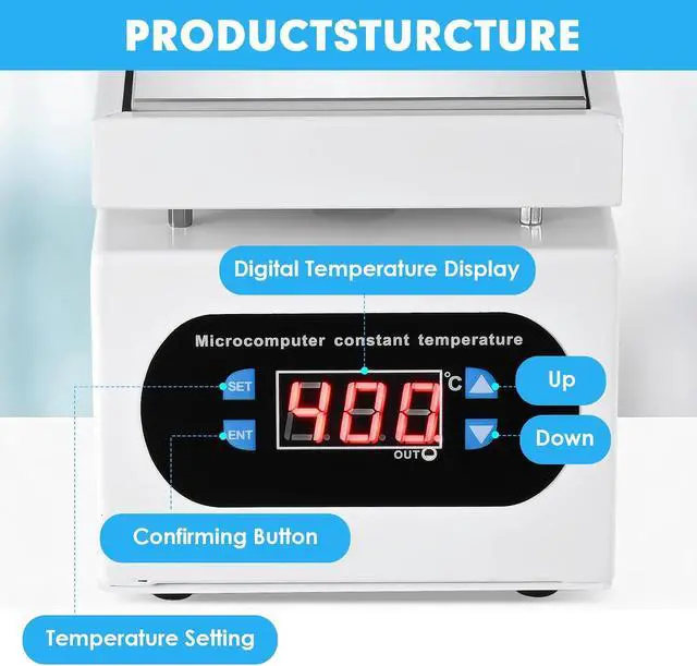 Alt view image 2 of 7 - 110V 350W Soldering Hot Plate LED Microcomputer Electric Preheat Soldering Station Welder Hot Plate Rework Heater Lab 100X100mm Plate