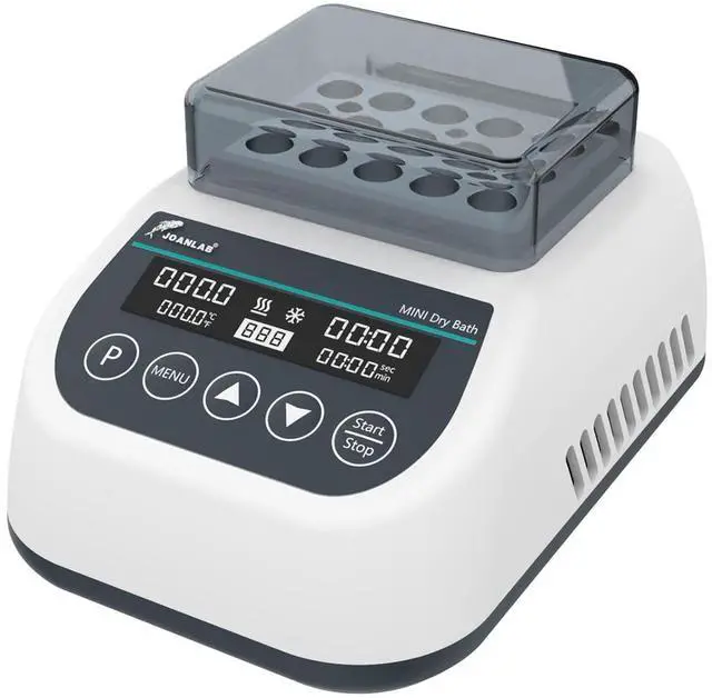 Main image of Mini Lab Dry Bath Incubator Digital Laboratory Thermostatic Heater with 1.5ml x 15 Heating Block Programmable Timing Control (Single Heating Function)
