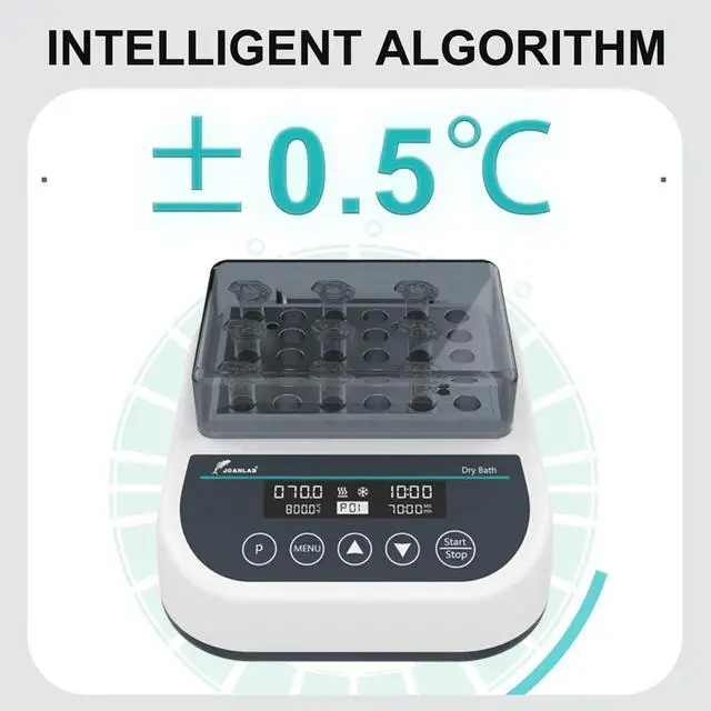 Alt view image 5 of 7 - Mini Lab Dry Bath Incubator Digital Laboratory Thermostatic Heater with 1.5ml x 15 Heating Block Programmable Timing Control (Single Heating Function)