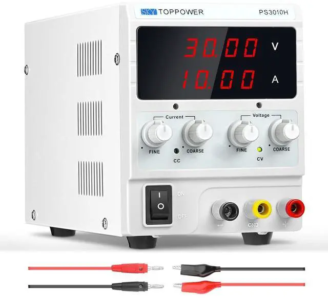 Main image of DC Power Supply Variable,0-30V 0-10A Adjustable Bench Power | Regulated Lab PSU,4-Digit Display,for Repairing Phones,Computers,Test,Battery Charging,Electrolytic Power Supply,DIY,PS3010H