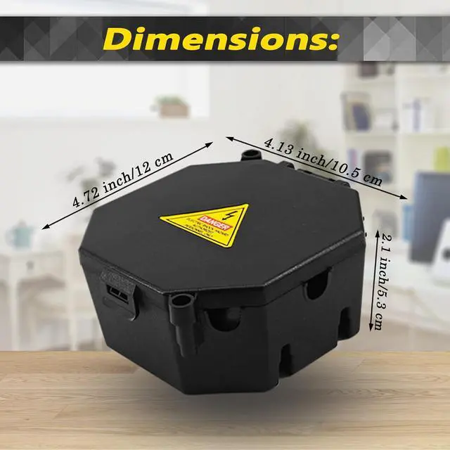 Alt view image 7 of 7 - Black Open Splice Junction Box (10 Pack), Splice Box Wire Electrical Junction Box with Cover V0 Flame Retardant Rating(Highest Level)