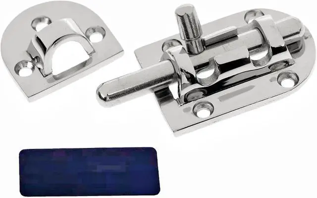 Alt view image 6 of 7 - 60/90/110mm Marine Boat Door Window Lock Latch Stainless Steel 316 Slide Barrel Bolt Clasp Sliding Hasp Locks Push Pull Toggle Buckle W/Friction pad (2PCS, 110mm)