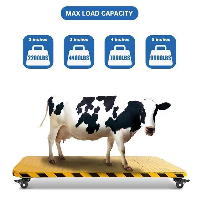 Alt view image 3 of 7 - 2-inch Plate Swivel Caster Wheels Set of 4 Heavy Duty, Load Capacity 2200lbs, Low Gravity Center Black Extra Width Caster with Brake, Durable & Quiet & Sturdy Nylon Wheels for Industrial