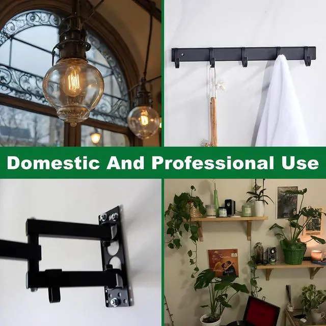 Alt view image 7 of 7 - Drywall Anchor with Included Bolts for 1/4-20 Fastener Size, Wall Anchors Drywall Heavy Duty for TV Mounting, Hollow-Wall Anchors Screws Kit Holds Up to 270 Pounds Each in 1/2-in Drywall-100 Pack