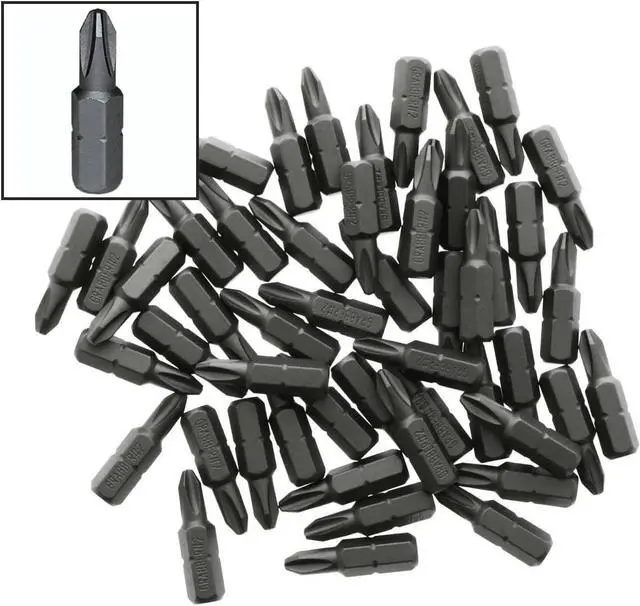 Alt view image 2 of 2 - #2 Reduced Phillips Drywall Screw Driver Bit Tips (50-Pack)